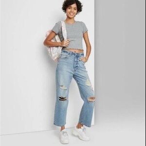 Women's Blue Used Distressed Jeans